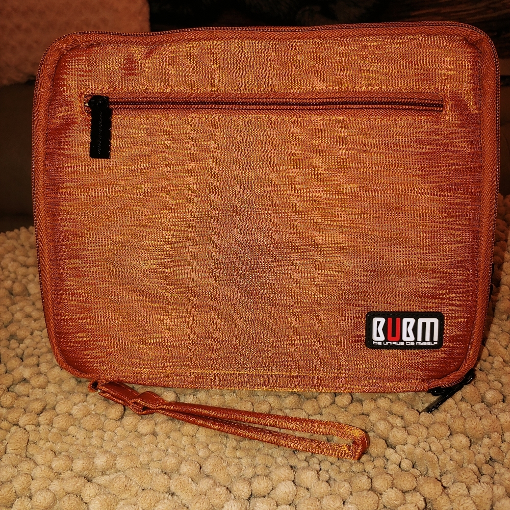 Bubm Rust Color Electronics Storage Case Euc - image 1
